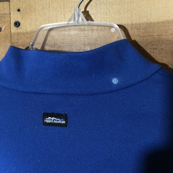 Vintage Ragged Mountain 1/4 Zip Fleece Pullover Equipment Mens Size Medium Blue - Picture 11 of 12
